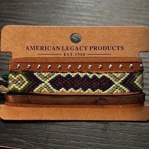 ⭐️ American Legacy Products woven + leather bracelet ⭐️